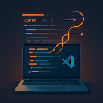 Abstract AI coding visual